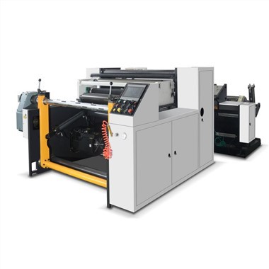 What are the main components of a paper rewinding machine?